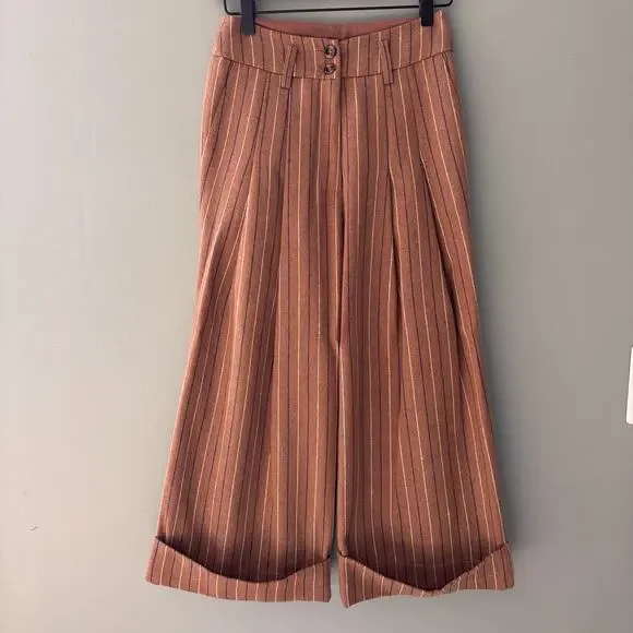 Front Row Shop NWT Pleated Cuffed Trouser Pants - Picture 1 of 6